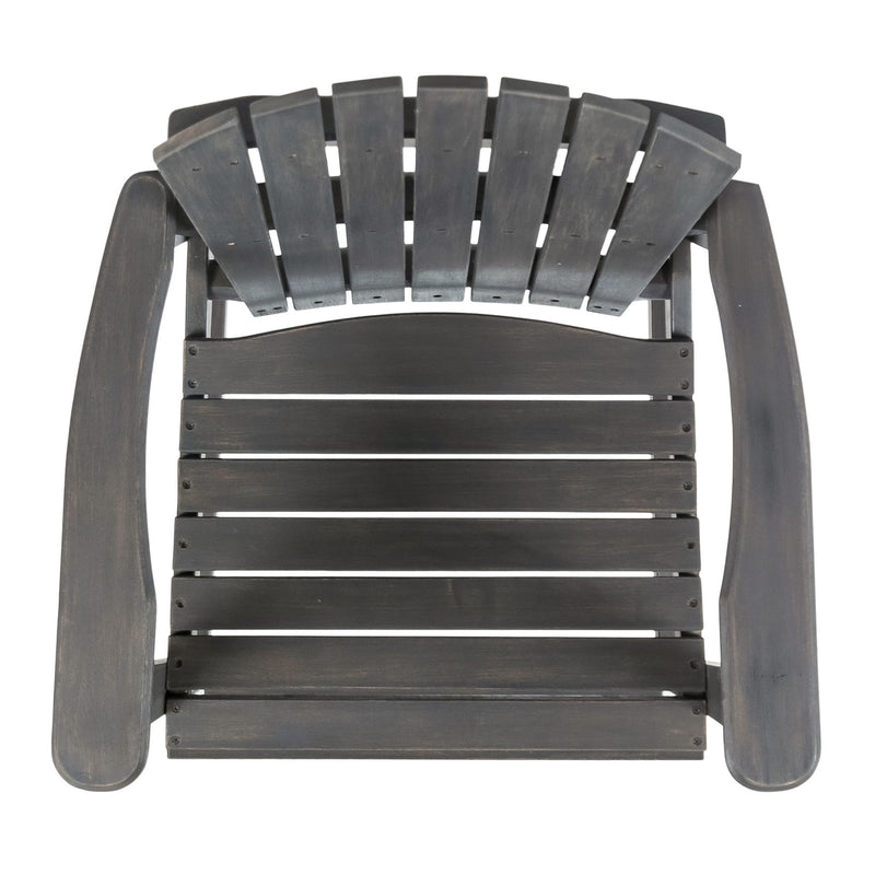 Outdoor Acacia Wood Adirondack Barstools (Set of 2) - R&R Furniture Gallery (Fountain Valley, CA)