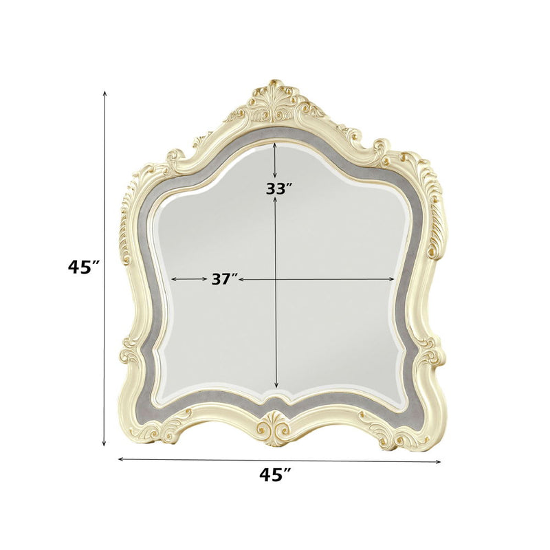 Chantelle - Mirror - Pearl White Finish - R&R Furniture Gallery (Fountain Valley, CA)