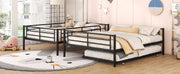 Steel construction bunk bed by DreamHaus featuring sturdy frame and space-saving design, ideal for modern bedrooms.