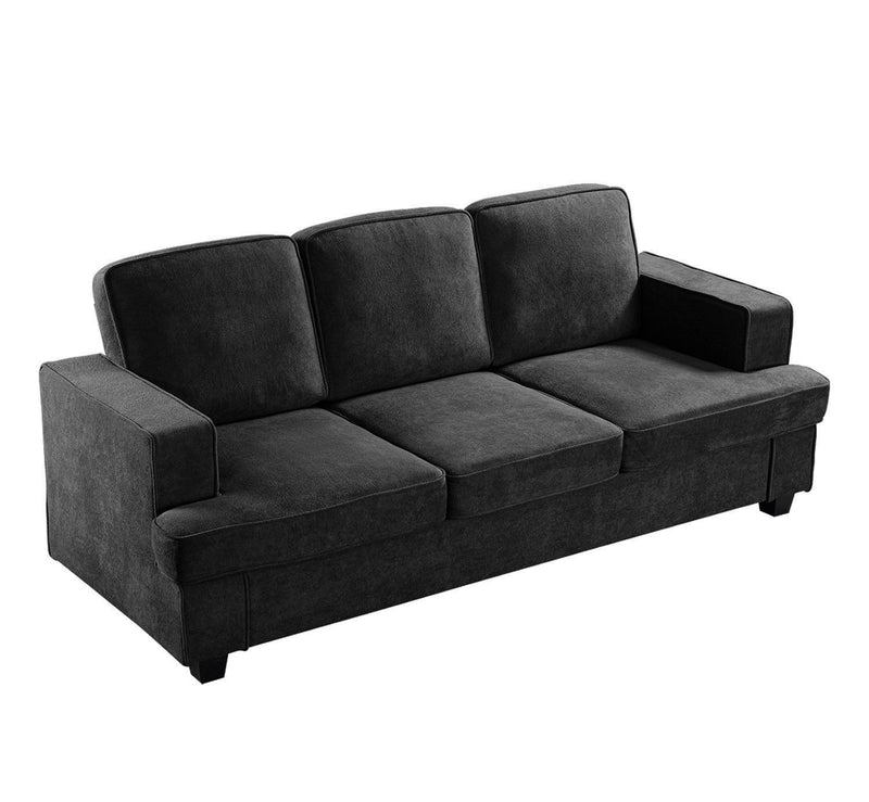 Modern Sofa, Comfortable 3 Seater Couch With Deep Seating, Loose Back Cushions, Wide Arms - R&R Furniture Gallery (Fountain Valley, CA)