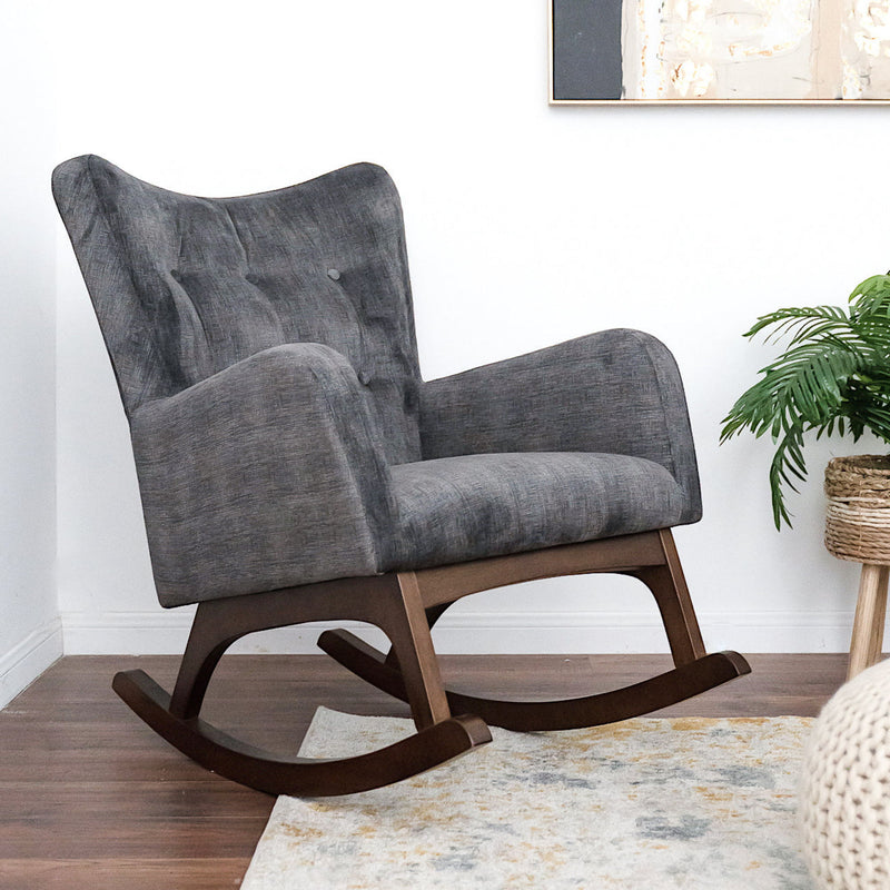 Alistair - Rocking Chair - Brown / Dark Gray - R&R Furniture Gallery (Fountain Valley, CA)