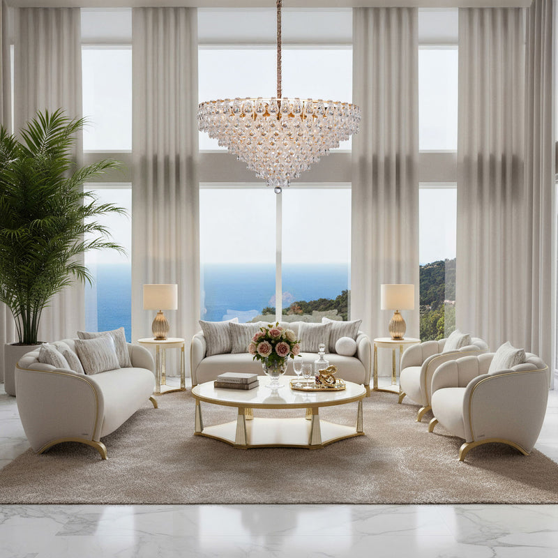 Michael Amini Lighting - Gala 28-Light Round LED Chandelier - Gold