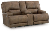Beckley Place - Power Reclining Loveseat With Console / Adjustable Headrest - Earth - R&R Furniture Gallery (Fountain Valley, CA)