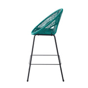 Set of two Noble House Ferrara outdoor patio barstools with metal frames and cushioned seats for garden or patio use.