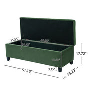 Upholstered Storage Ottoman Bench, Foot Rest For Bedroom - R&R Furniture Gallery (Fountain Valley, CA)