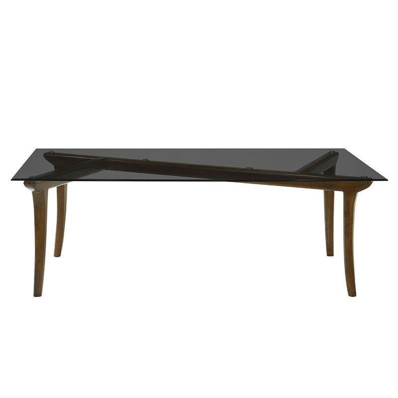 Danzel - Dining Table With Glass Top - Vintage Oak - R&R Furniture Gallery (Fountain Valley, CA)