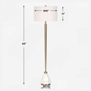 Curran - Tapered Metal Floor Lamp - White