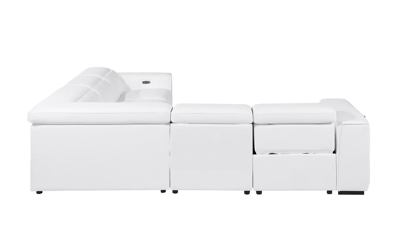 1224 - 5-Piece L-Shaped Sectional Sofa In With 3 Power Recliners & Power Headrests