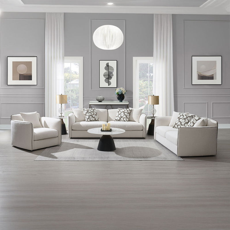Yolanda - Sofa With 4 Pillows - Beige Chenille - R&R Furniture Gallery (Fountain Valley, CA)