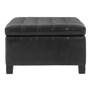 Square Tufted Indoor Ottoman With Lift-Top Storage - R&R Furniture Gallery (Fountain Valley, CA)
