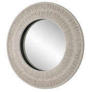 Round wall mirror with sailor's knot design by Uttermost, featuring a nautical-inspired decorative frame and reflective glass surface.