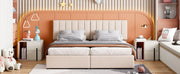Upholstered Platform Bed With A Hydraulic Storage System - R&R Furniture Gallery (Fountain Valley, CA)