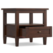 Warm Shaker - End Table With Smooth Drawer Storage - Brown - R&R Furniture Gallery (Fountain Valley, CA)