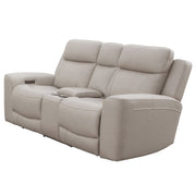 Calgary - Power Reclining Console Loveseat - R&R Furniture Gallery (Fountain Valley, CA)