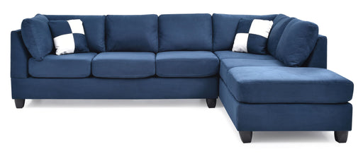 Glory Furniture Malone Comfort Sectional sofa with plush cushions and neutral fabric upholstery in a modern stationary sectional design.