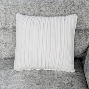 Emiliano - Sectional Sofa With 3 Pillows - Nickel