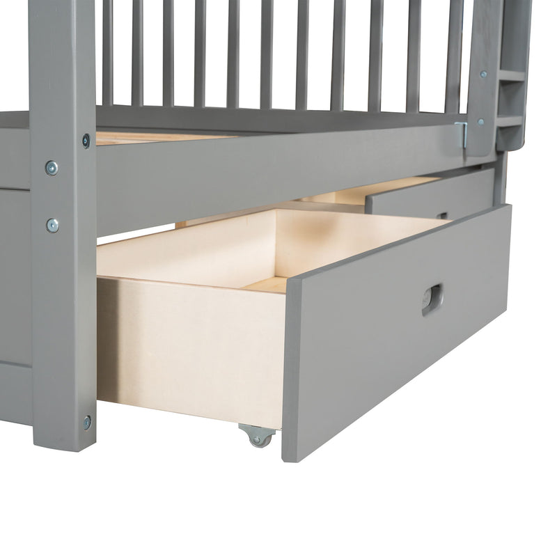 Bunk Bed With Ladders And 2 Storage Drawers - R&R Furniture Gallery (Fountain Valley, CA)