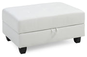 Contemporary upholstered ottoman by Glory Furniture with stylish storage, soft fabric and modern design for living room decor