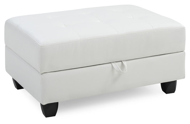 Contemporary upholstered ottoman by Glory Furniture with stylish storage, soft fabric and modern design for living room decor