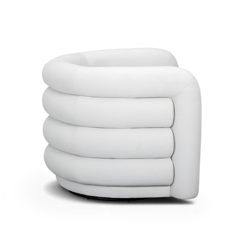 Curves - Velvet Swivel Accent Chair - R&R Furniture Gallery (Fountain Valley, CA)