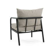 Leora - Modern Minimalist Round Tube Sofa Chair With Cushions - Beige / Black - R&R Furniture Gallery (Fountain Valley, CA)