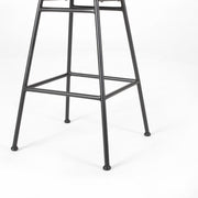 Set of two Noble House Sawtelle outdoor wicker barstools with high backs and armrests, ideal for patio or outdoor dining.