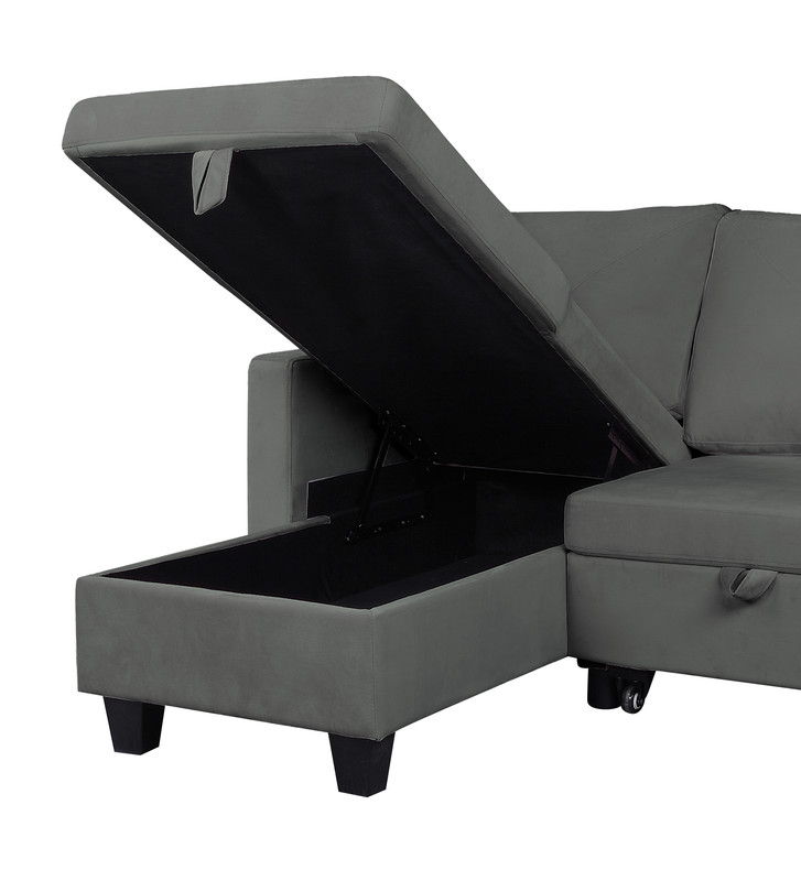 Nova - Reversible Sleeper Sectional Sofa With Storage Chaise - R&R Furniture Gallery (Fountain Valley, CA)