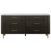 Clayten - Dresser - Marble Top & Espresso - R&R Furniture Gallery (Fountain Valley, CA)