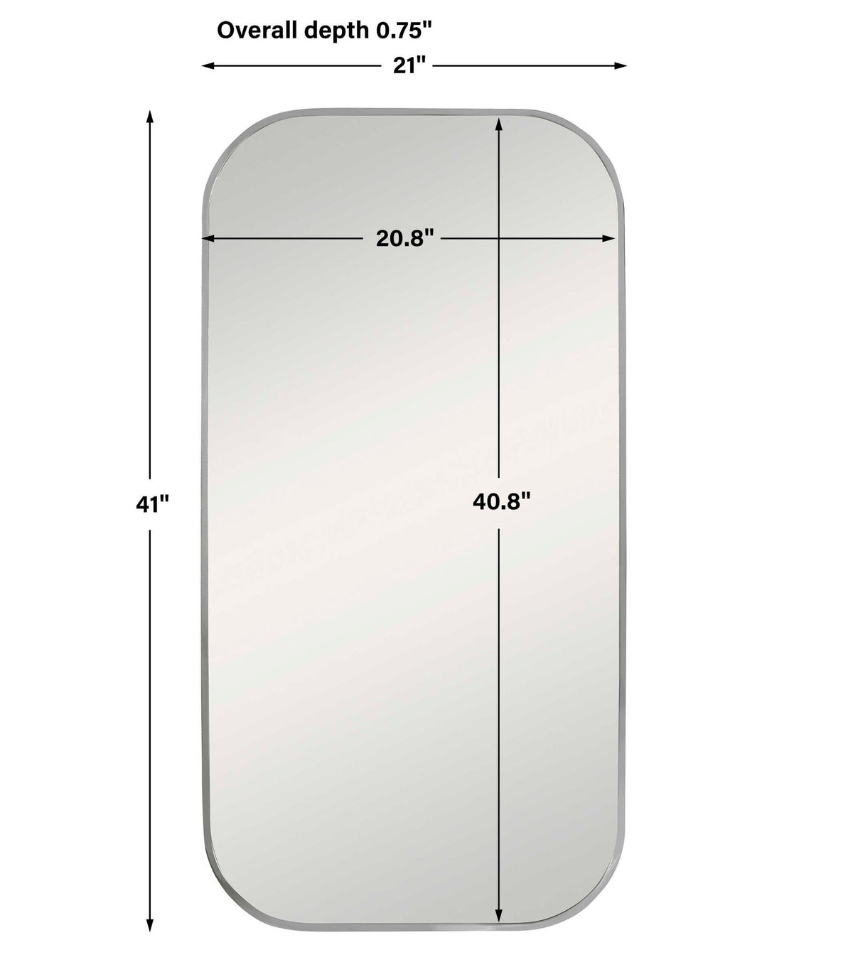 Uttermost Taft wall mirror with a sleek, modern frame hanging on a wall, showcasing its stylish design and reflective surface.