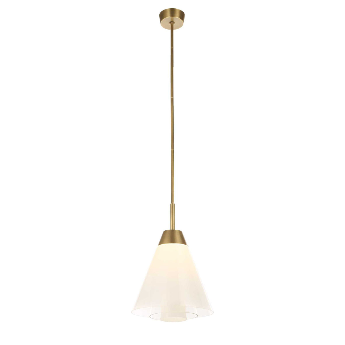Tiered Ombre - 1 Light LED Pendant - Brass
