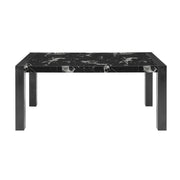 Dining Table And 4 Padded Chairs - Black - R&R Furniture Gallery (Fountain Valley, CA)