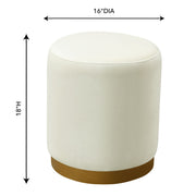 Opal - Velvet Ottoman - R&R Furniture Gallery (Fountain Valley, CA)