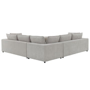 Marisa - Modular Left Facing Loveseat With 2 Pillows - Beige Boucle - R&R Furniture Gallery (Fountain Valley, CA)