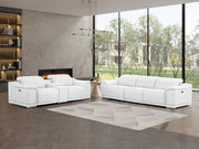 2679 - Genuine Leather Reclining Set (Sofa And Loveseat With 5 Power Recliners) - R&R Furniture Gallery (Fountain Valley, CA)