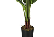 59" Tall, Artificial Plant, Strelitzia Tree, Indoor, Faux, Fake, Floor, Greenery, Potted, Real Touch, Decorative - Green / Black - R&R Furniture Gallery (Fountain Valley, CA)