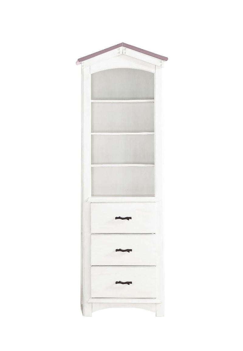 Tree House - Bookcase Cabinet - Pink & White