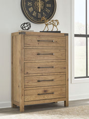 Ridgester - Five Drawer Chest - Light Brown - R&R Furniture Gallery (Fountain Valley, CA)
