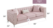 Glory Furniture Paige stationary sofa with plush cushions and sleek design, perfect for modern living rooms.