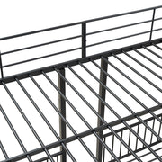 Full Over Twin-Twin Triple Bunk Bed With Drawers And Staircase - Black - R&R Furniture Gallery (Fountain Valley, CA)