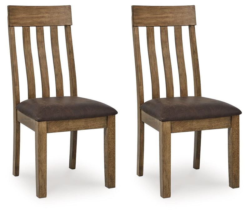Urbinforte - Dining Upholstered Side Chair (Set of 2) - Light Brown - R&R Furniture Gallery (Fountain Valley, CA)