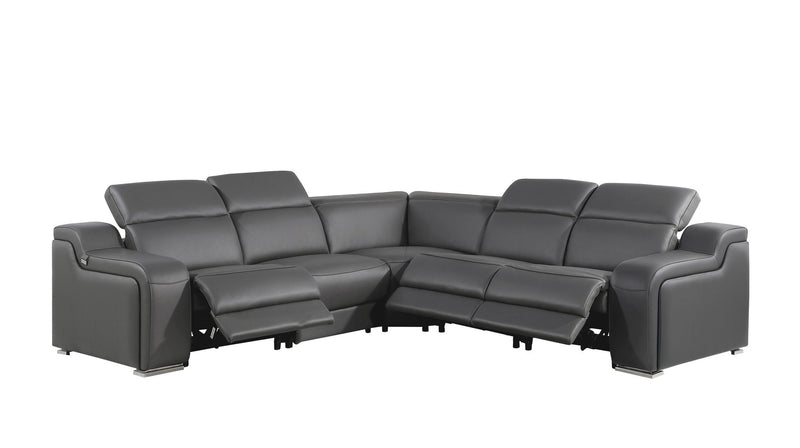 1116 - Power Reclining Italian Leather Sectional - R&R Furniture Gallery (Fountain Valley, CA)