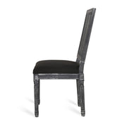 French Country Dining Chair With Rectangular Cane Backrest And Smooth Upholstered Seating - R&R Furniture Gallery (Fountain Valley, CA)