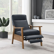 Asher - Modern Push Back Recliner With Wood Arms - R&R Furniture Gallery (Fountain Valley, CA)