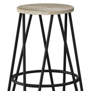 Simeon - Multifunctional Metal Stool With Wood Seat - R&R Furniture Gallery (Fountain Valley, CA)