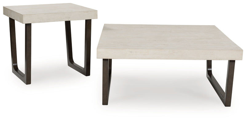 Westenfort - Occasional Table Set (Set of 2) - Espresso / Gray - R&R Furniture Gallery (Fountain Valley, CA)