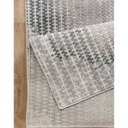 Geometrix - 5'3" X 7'3" Area Rug, Geometric 3D Effect - Ivory / Gray - R&R Furniture Gallery (Fountain Valley, CA)