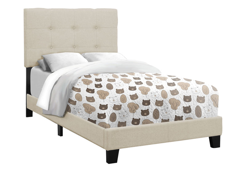 Bed, Upholstered, Frame Only, Transitional - R&R Furniture Gallery (Fountain Valley, CA)