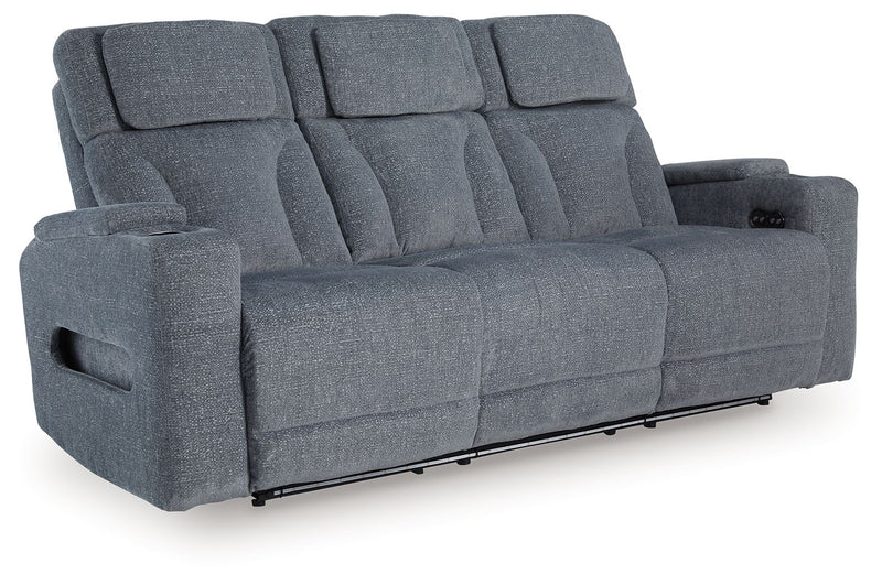 Studio Cave - Power Reclining Sofa - Steel - R&R Furniture Gallery (Fountain Valley, CA)