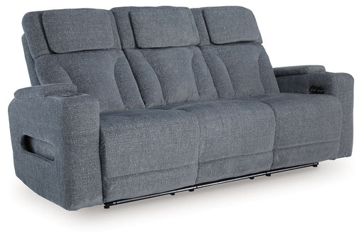 Studio Cave - Power Reclining Sofa - Steel - R&R Furniture Gallery (Fountain Valley, CA)