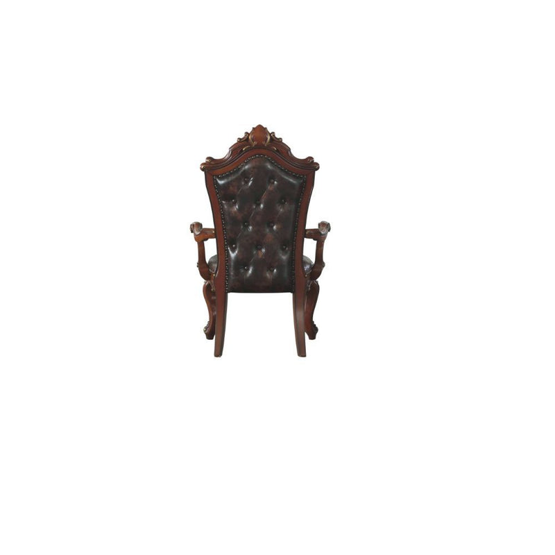 Picardy - Arm Chair (Set of 2) - Synthetic Leather & Honey Oak - R&R Furniture Gallery (Fountain Valley, CA)